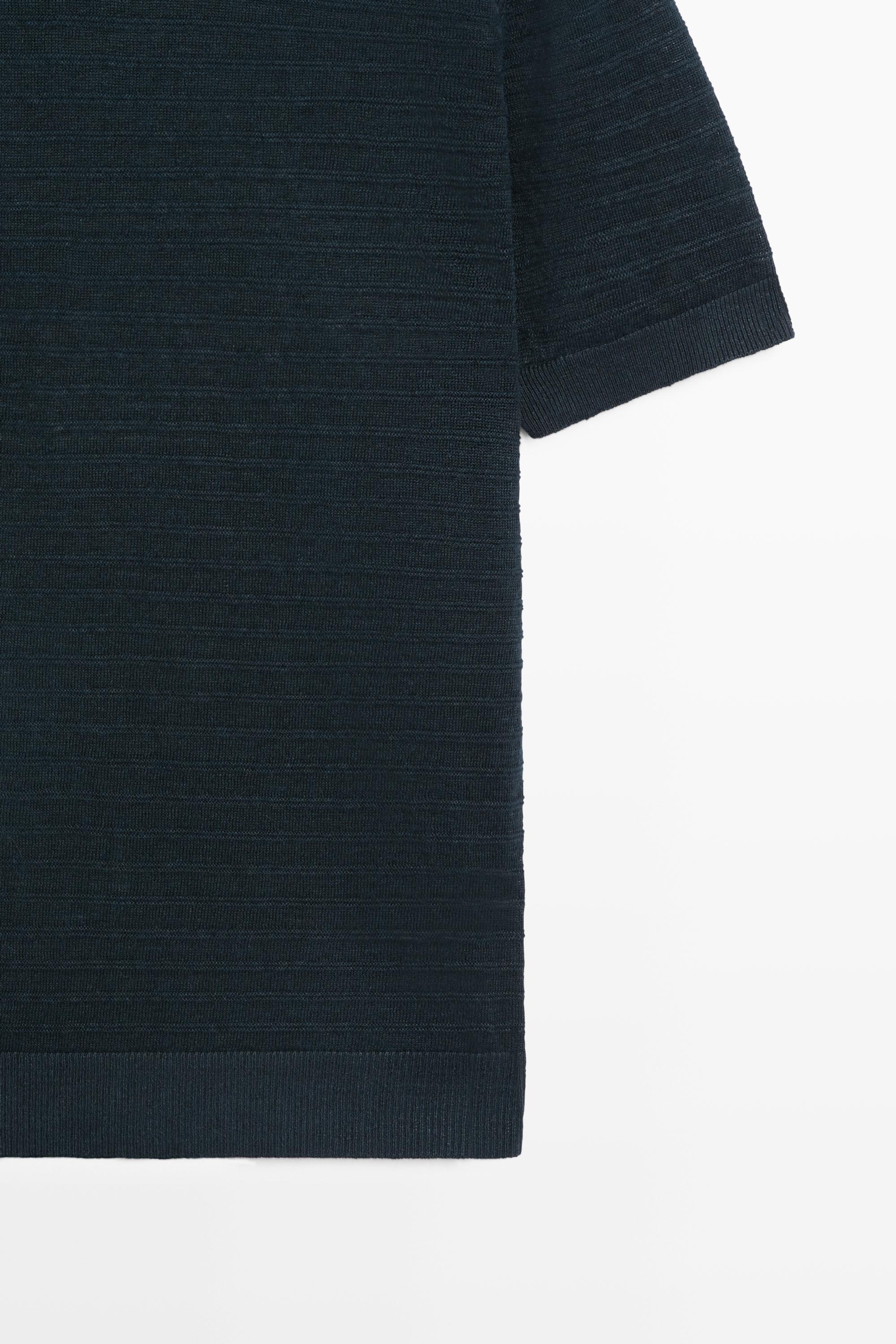 100% linen short sleeve knit sweater
